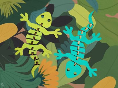 Мастер-класс "Озорная ящерица"